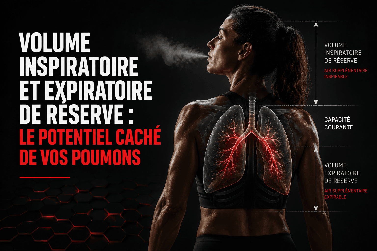 Respiration profonde illustrant le volume de réserve inspiratoire et expiratoire