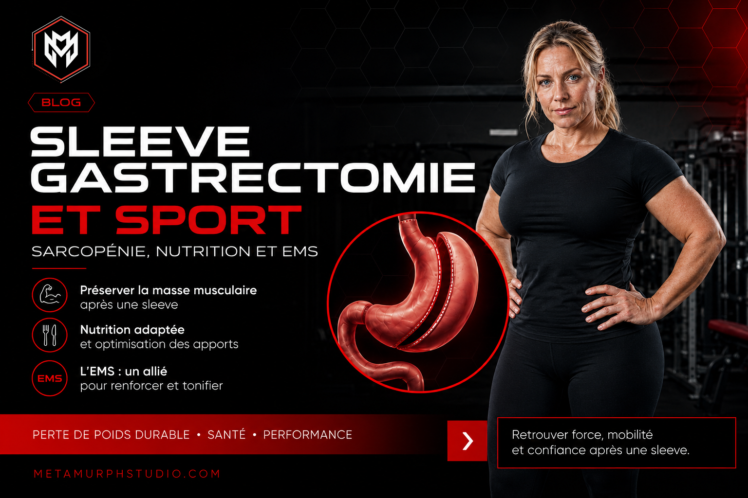 Sleeve gastrectomie et sport - sarcopénie, nutrition et EMS - MetaMurph Studio Perpignan